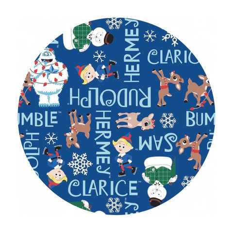 2 meters left! - Rudolph Character Names in Navy - Character Winter Holiday Collection - Camelot Fabrics
