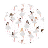 Glitter Girls in White Metallic - Music Box Collection - Dear Stella Fabrics