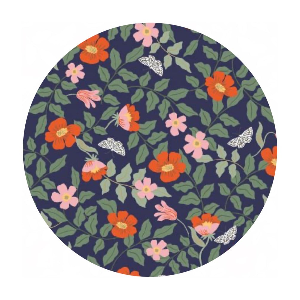 Primrose Rayon in Navy - Strawberry Fields by Rifle Paper Co. - Cotton + Steel Fabrics