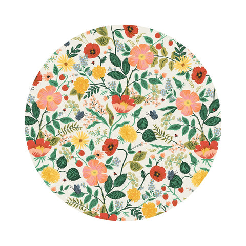 .5 meters left! - Poppy Fields in Cream Cotton - Camont Collection by Rifle Paper Co. - Cotton + Steel Fabrics