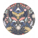 Enchanted Owl on Dark Gray with Silver Metallic - Enchanted Collection - Lewis & Irene Fabrics
