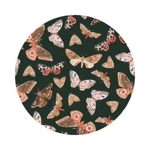 Moths in Mallard - The Fae Collection - Dear Stella Fabrics