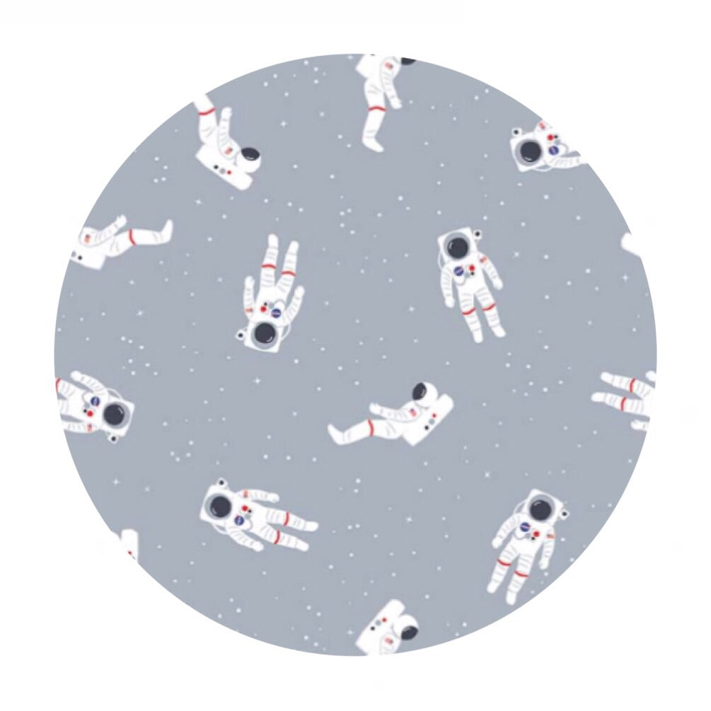 .5 meters left! - Astronauts Gray - Out of this World with NASA Collection - Riley Blake Designs
