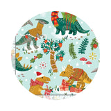 1.5 meters left! - Holiday Dinos in Aqua - Cozy Holidays Collection - Timeless Treasures