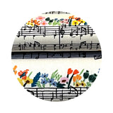 1 meter left! - Music Notes in Natural Canvas - Bramble Collection by Rifle Paper Co. - Cotton + Steel Fabrics