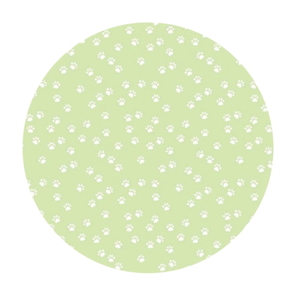 1.5 meters left! - Purrfect Day Paws in Green - Purrfect Day Collection - Riley Blake Designs