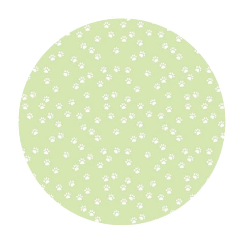 1.5 meters left! - Purrfect Day Paws in Green - Purrfect Day Collection - Riley Blake Designs