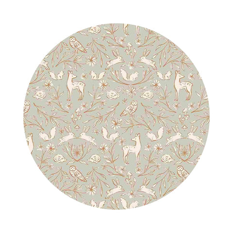 1.5 meters left! - Woodland Toile in Misty - Wood You Be Mine Collection - Dear Stella Fabrics