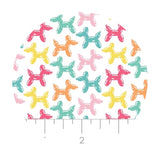 2.5 meters left! - Bright Balloon Animals on White - Be The Rainbow Collection - Camelot Fabrics