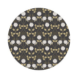 Clover on Charcoal with Gold Metallic - Honey Bee Collection - Lewis & Irene Fabrics