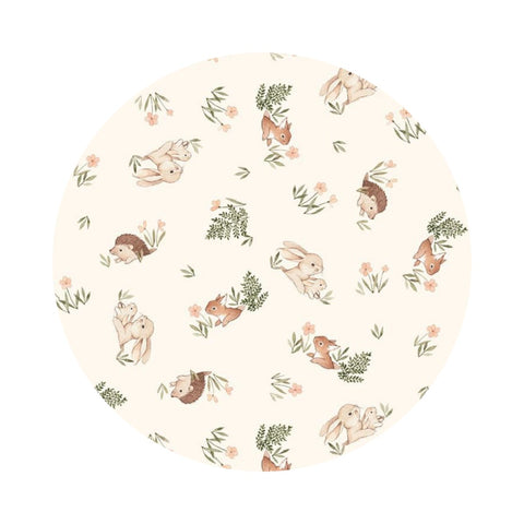 2 meters left! - Burrows in Cream - Little Forest Collection - Dear Stella Fabrics