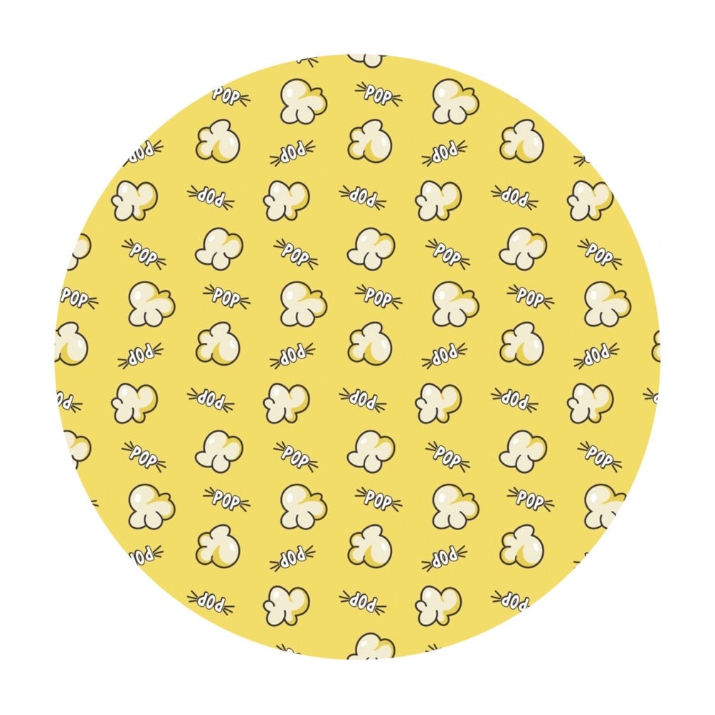 2.5 meters left! - Popcorn in Yellow - Time to Pop Collection - Camelot Fabrics