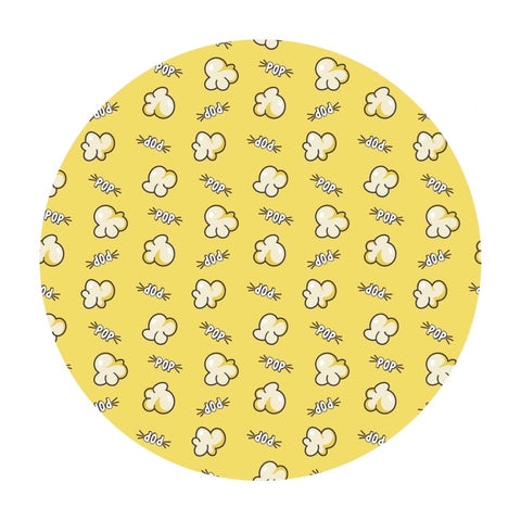 .5 meters left! - Popcorn in Yellow - Time to Pop Collection - Camelot Fabrics