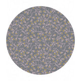 Enchanted Flowers on Gray with Gold Metallic - Enchanted Collection - Lewis & Irene Fabrics