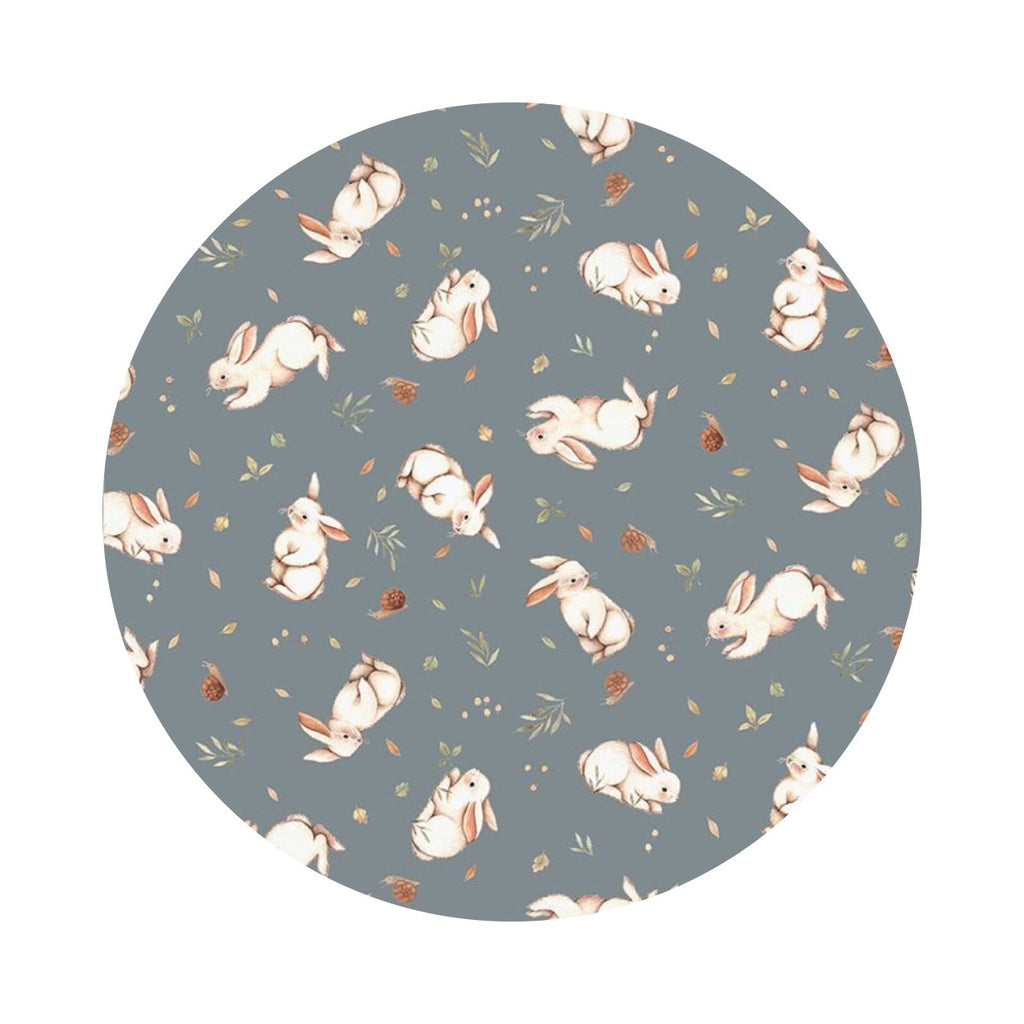4 meters left! - Bunnies in Blue - Little Forest Collection - Dear Stella Fabrics