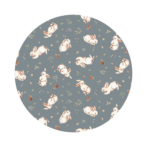4 meters left! - Bunnies in Blue - Little Forest Collection - Dear Stella Fabrics