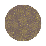 Gold Metallic Starburst on Fawn - Honey Bee Collection - Lewis & Irene Fabrics