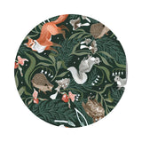 Animals & Ferns in Mallard - The Fae Collection - Dear Stella Fabrics