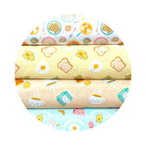 3 meters left! - Toast Buddies in Light Yellow - Rise and Shine Collection - Camelot Fabrics