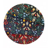 .5 meters left! - Partridge in Evergreen Metallic Cotton - Holiday Classics by Rifle Paper Co. - Cotton + Steel Fabrics