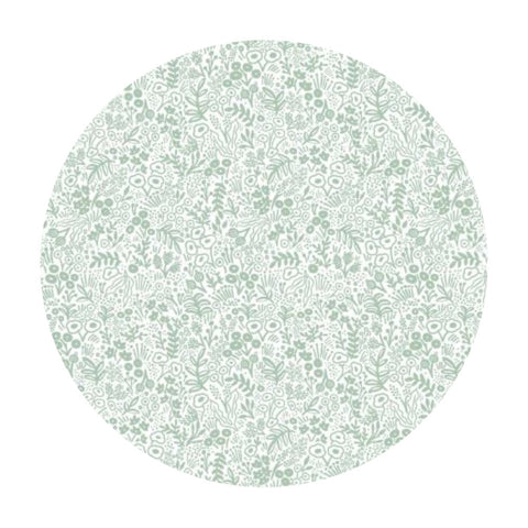 4.5 meters left! Tapestry Lace in Sage Cotton - Basics by Rifle Paper Co. - Cotton + Steel Fabrics