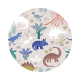 Volcano & Dinos with Glow in the Dark on Natural - Dino Glow Collection - Lewis & Irene Fabrics