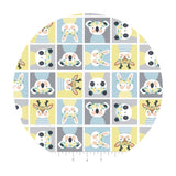 Playful Animal Block in Yellow Flannel - Printed Flannel Collection - Camelot Fabrics