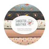 3 meters left! - Toadstools in Peach - Sweater Weather Collection - Camelot Fabrics