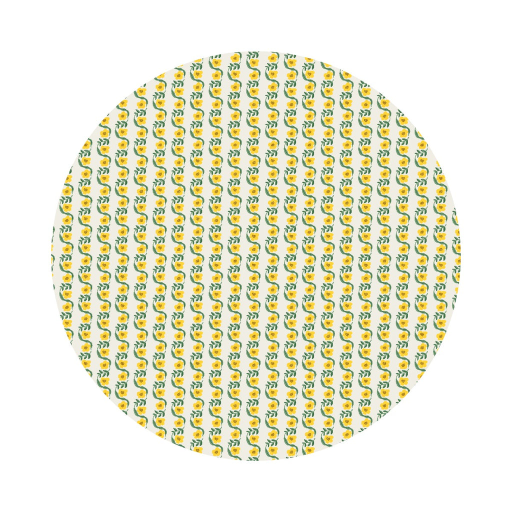 Messina Stripe in Yellow Metallic - Bramble by Rifle Paper Co. - Cotton + Steel Fabrics