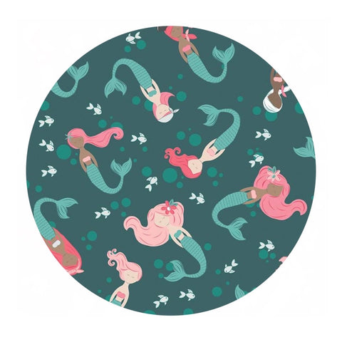 3.5 meters left! - Mermaids in Ocean - Ahoy! Mermaids Collection - Riley Blake Designs