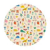 2 meters left! - Animal Alphabet in Cream - Animal Alphabet Collection - Paintbrush Studio Fabrics
