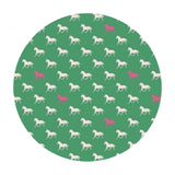 3.5 meters left! - Derby Horses in Green Knit - Derby Day Collection - Riley Blake Designs