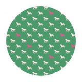4 meters left! - Derby Horses in Green Knit - Derby Day Collection - Riley Blake Designs