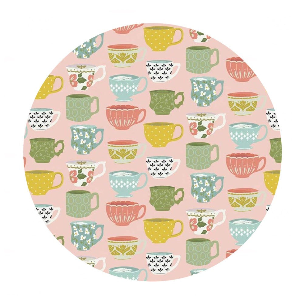 4.5 meters left! - Teatime in Blush - Tea With Bea Collection - Riley Blake Designs