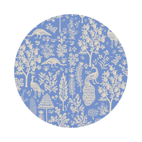 4.5 meters left! - Menagerie Silhouette in Blue Cotton - Camont Collection by Rifle Paper Co. - Cotton + Steel Fabrics