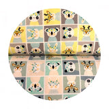 Playful Animal Block in Multi Flannel - Printed Flannel Collection - Camelot Fabrics