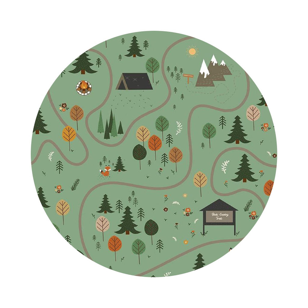 Forest Friends Main in Green - Forest Friends Collection - Riley Blake Designs
