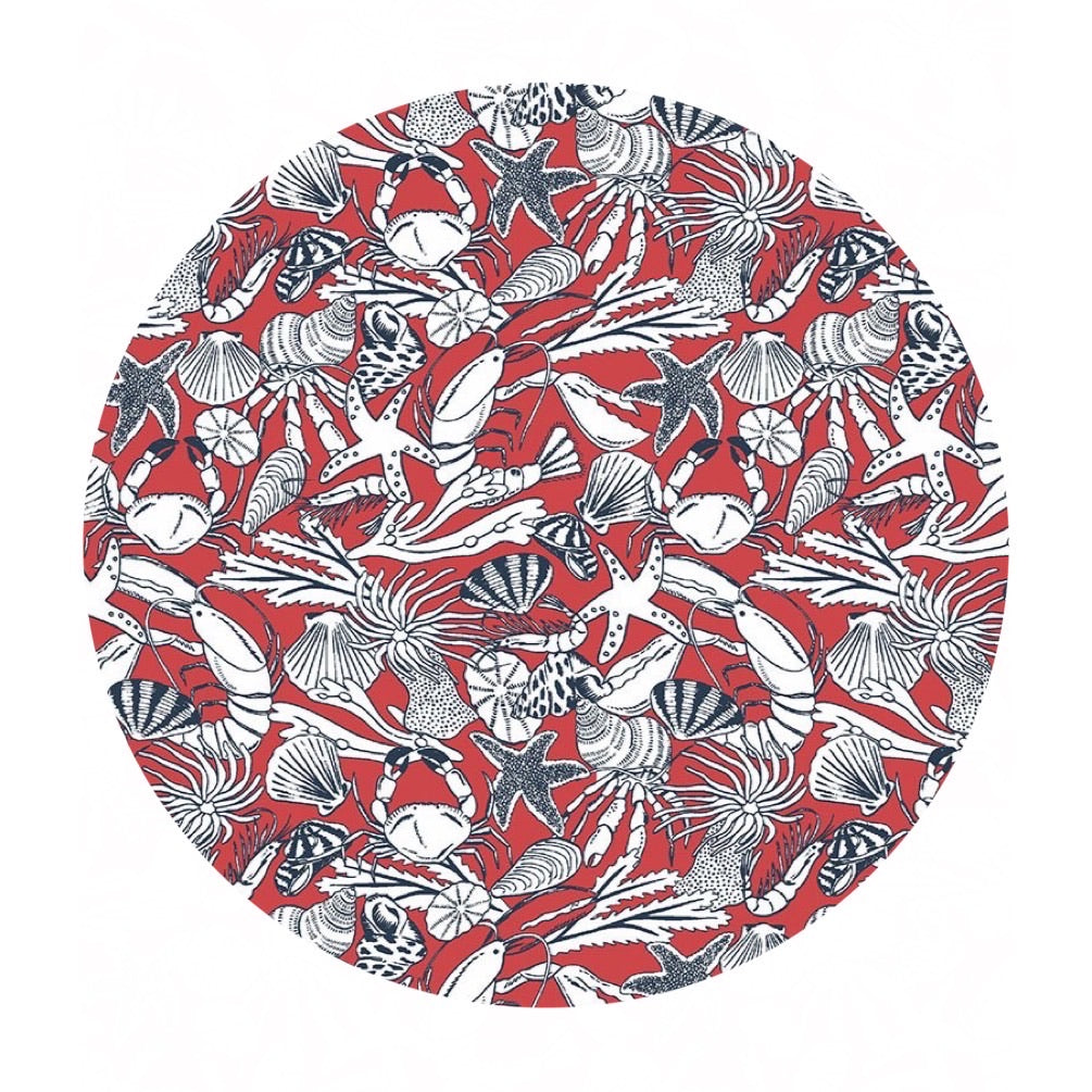 2 meters left! - Pirate Soup in Poppy -  Bootylicious Collection - Dear Stella Fabrics