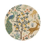 1 meter left! - Menagerie in Unbleached Natural Canvas with Gold Metallic - Camont Collection by Rifle Paper Co. - Cotton + Steel Fabrics