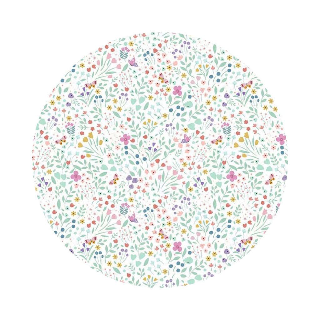 1 meter left! - Meadow in White - Make a Little Magic Collection - Dear Stella Fabrics