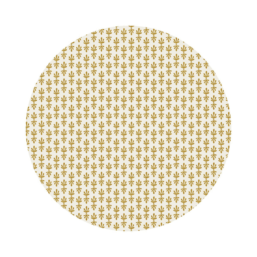 2 meters left! - Petal in Gold Metallic Cotton - Camont Collection by Rifle Paper Co. - Cotton + Steel Fabrics