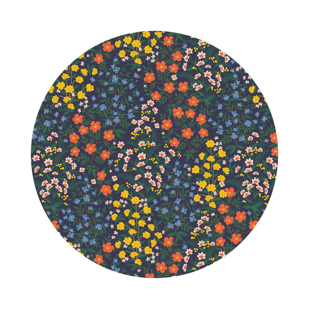 Wildwood Garden in Navy Cotton - Camont Collection by Rifle Paper Co. - Cotton + Steel Fabrics