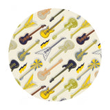 Amped Up Guitars in Cream - Rock On Collection - Camelot Fabrics