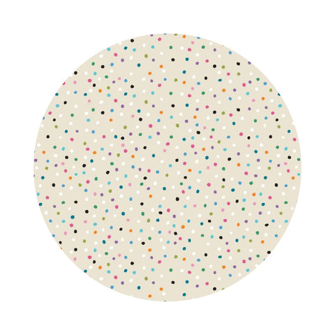2.5 meters left! - Festive Snowfall in Cream - Daschund Through the Snow Collection - Camelot Fabrics