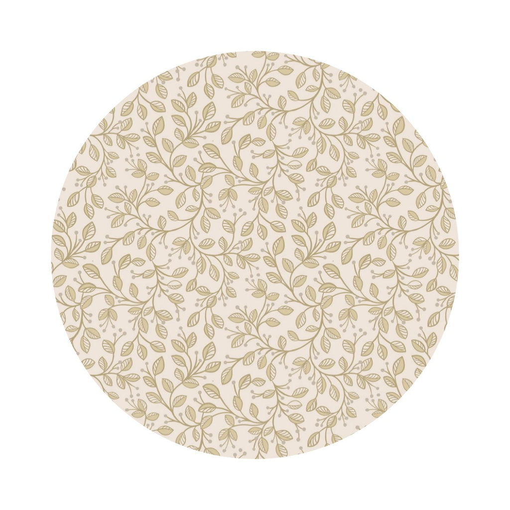 Leaves on Dark Cream - Honey Bee Collection - Lewis & Irene Fabrics
