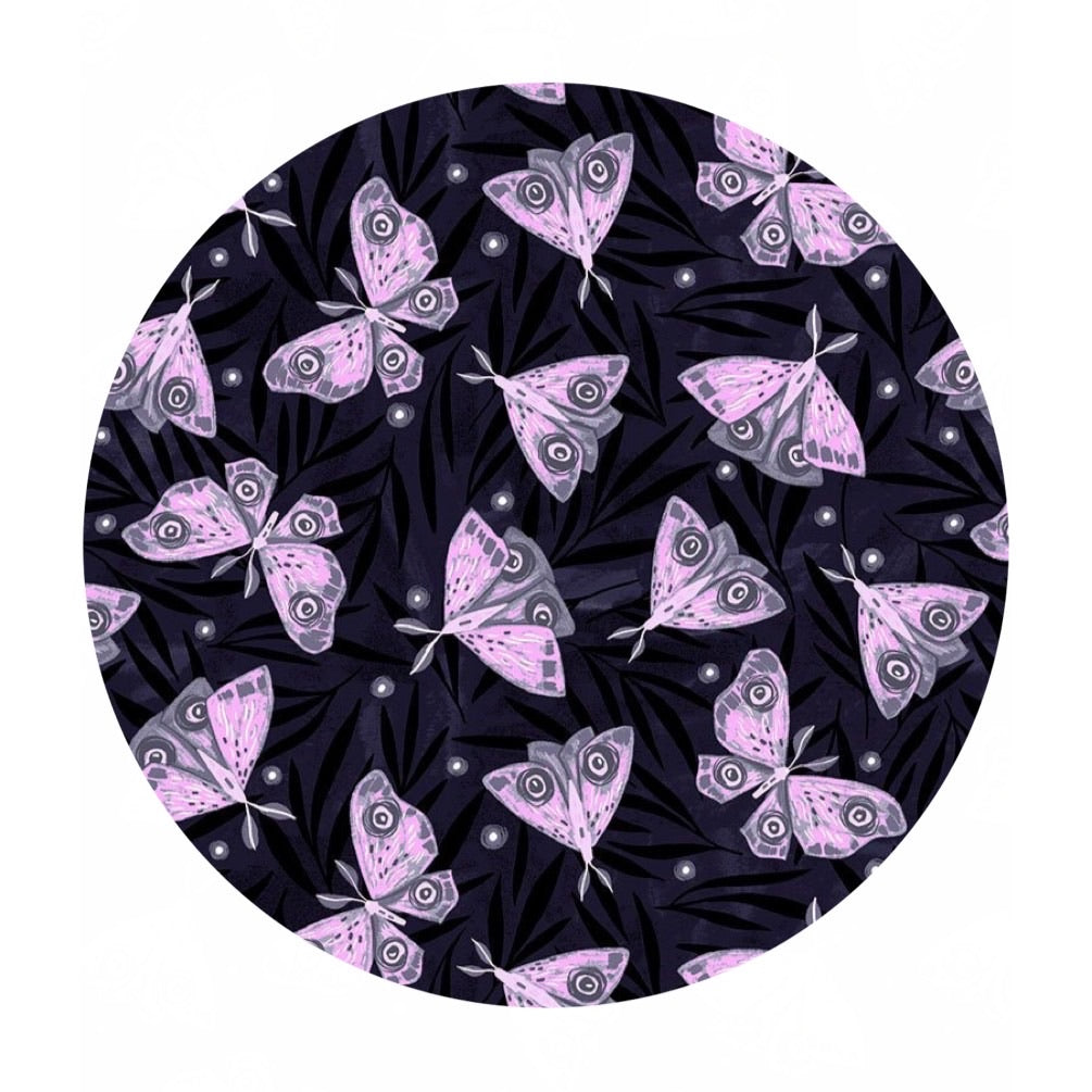 Moths in Indigo - Lantern Light Collection - Dear Stella Fabrics