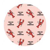 2.5 meters left! - Lobster in Peach - Character Valentine's Day Collection - Camelot Fabrics