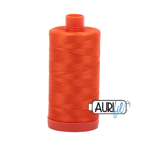 Aurifil Thread - 50wt Large Spool - Neon Orange 1104