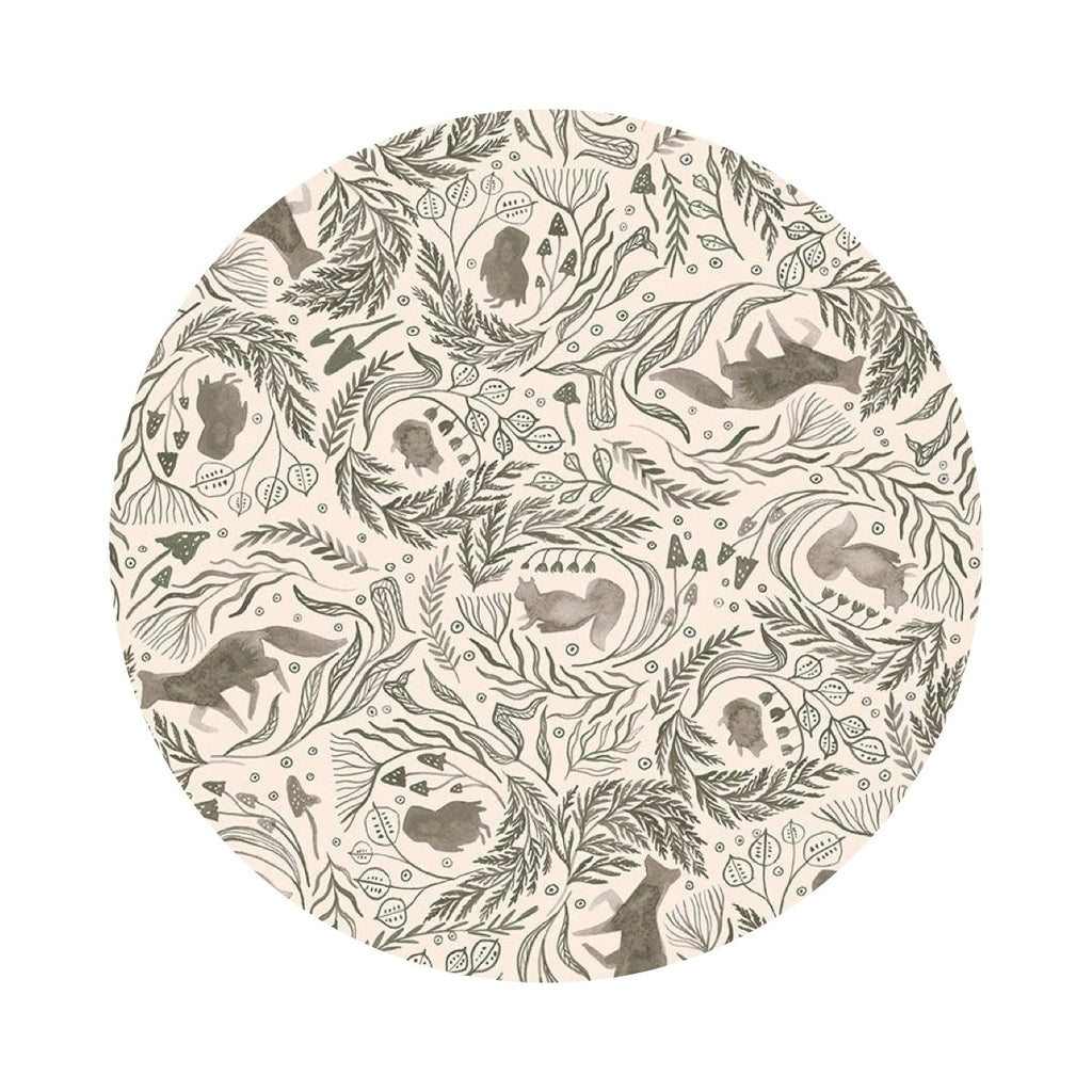 2 meters left! - Woodland Toile in Cream - The Fae Collection - Dear Stella Fabrics