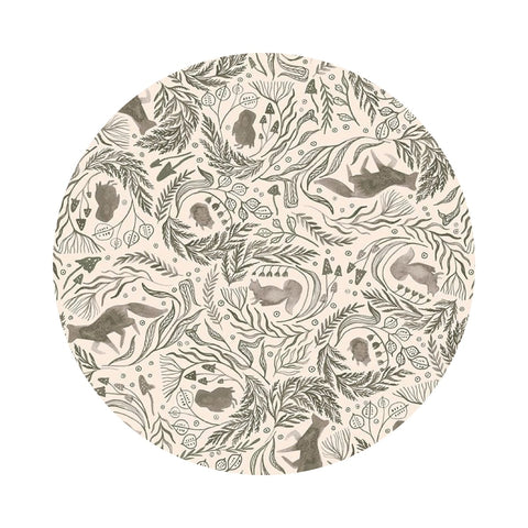 2 meters left! - Woodland Toile in Cream - The Fae Collection - Dear Stella Fabrics